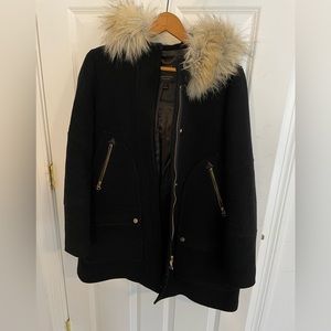 J.Crew Wool Coat with Faux Fur Lining
